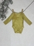 Hand dyed baby body - Yellow Natural