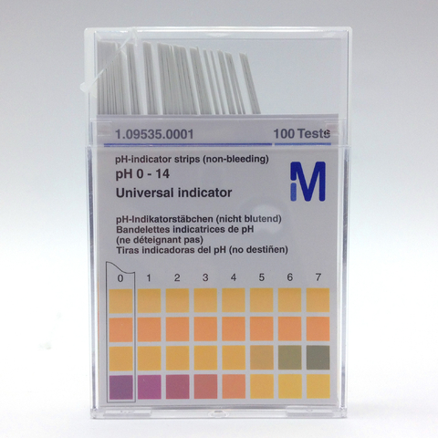 Tiras indicadoras del pH pH 0 - 14 Indicador universal