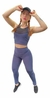 Conjunto Fitness Top Com Bojo E Legging Cintura Alta