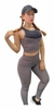 Conjunto Fitness Top Com Bojo E Legging Cintura Alta