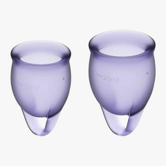 Coletor Menstrual em Plastico (lilas) -com 2 unidades Satisfyer Feel Confident Menstrual Cup Set