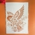 Stencil Pássaro asas Mandala molde tribal