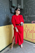 Vestido Longo Vermelho Carolina Algodão Sustentável - loja online