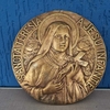 Placa Sacra Francesa em bronze com assinatura