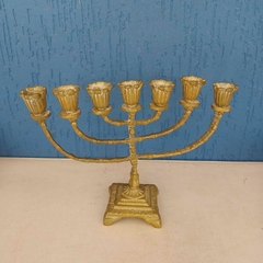 Candelabro Menorah (7 velas) em bronze, - comprar online