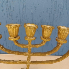 Candelabro Menorah (7 velas) em bronze, - Kombina Antiguidades – Tesouros Raros e Peças de Colecionador