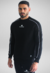 MOLETOM CARECA SLIM RAGLAN | PRETO