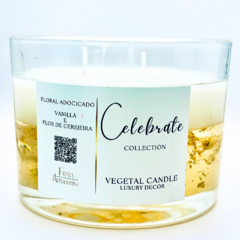 Vela GG - Celebrate Gold - Vanilla & Flor de Cerejeira  na internet