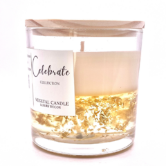 Vela m - Celebrate Gold - Vanilla & Flor de Cerejeira  - comprar online