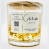 Vela m - Celebrate Gold - Vanilla & Flor de Cerejeira 