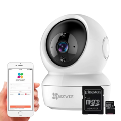 Cámara de Seguridad Ezviz C6N WiFi Full HD Motorizada 360° + Memoria SD 64GB