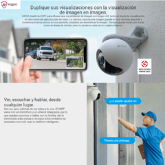 Cámara Domo Exterior Wifi Ezviz 360º Doble Lente Con Zoom Color Blanco en internet