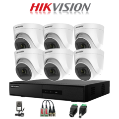 Kit de Cámaras de Seguridad Hikvision 8 canales + 6 cámaras FULL HD 1080p + Accesorios - comprar online