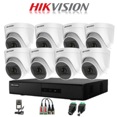 Kit de Cámaras de Seguridad Hikvision 8 canales + 8 cámaras FULL HD 1080p + Accesorios - comprar online