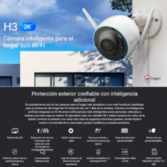 Cámara de seguridad Ezviz H3 5MP con visión nocturna y detección de movimiento