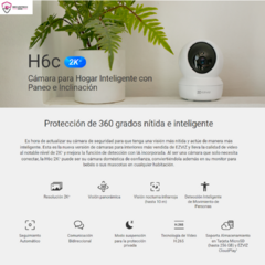 Cámara Seguridad EZVIZ H6c Inalámbrica Wifi Robótica 2k/4mpx - comprar online