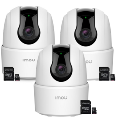 Kit 3 Cámaras de Seguridad WIFI Imou Ranger 2 2MP - Full HD, PTZ 360° + 3 Memorias SD 64GB