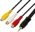 CABLE RCA X3 A 3,5 AUX H/M AUDIO Y VIDEO CORTITO PARA TV LED 10CM