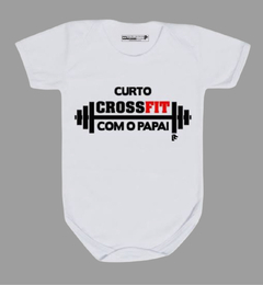 Body Infantil Curto Crossfit com o Papai