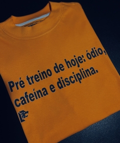 T-Shirt Oversized Pré treino de hoje: ódio, cafeína e disciplina - comprar online