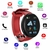 Smartwatch Reloj Inteligente D18 Heart Rate ROJO - tienda online