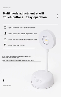Sensor de movimento LED Night Light, USB sem fio, Lâmpada de parede, Iluminaç? - comprar online