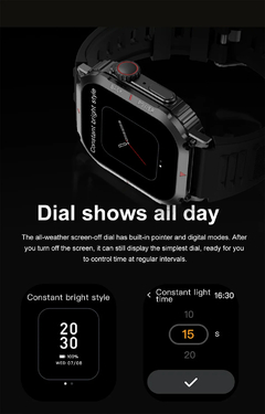 Smart Watch ao ar livre para homens, relógios impermeáveis IP68, Bluetooth Cal - comprar online
