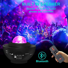 Projetor estrelado colorido para criança, Galaxy Night Light, Bluetooth, USB, L - comprar online