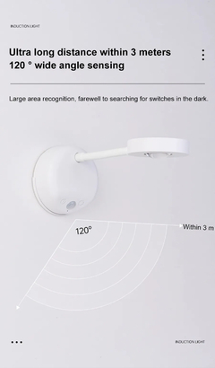 Sensor de movimento LED Night Light, USB sem fio, Lâmpada de parede, Iluminaç? - loja online