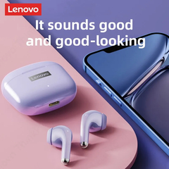 Lenovo-LP40 Pro fones de ouvido sem fio, fones de ouvido esportivos, fones à pr