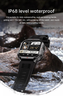 Relógio inteligente militar robusto à prova d'água para homens, smartwatc - loja online