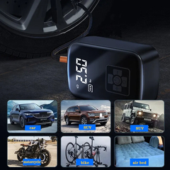 Carro sem fio compressor de ar elétrico pneu inflator bomba para motocicleta bi - comprar online