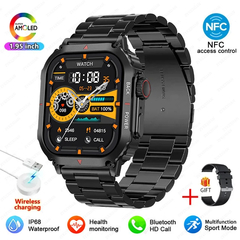 Smart Watch ao ar livre para homens, relógios impermeáveis IP68, Bluetooth Cal na internet