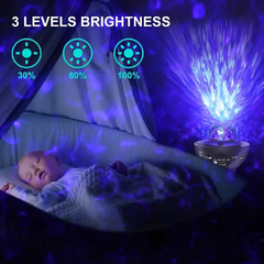 Projetor estrelado colorido para criança, Galaxy Night Light, Bluetooth, USB, L