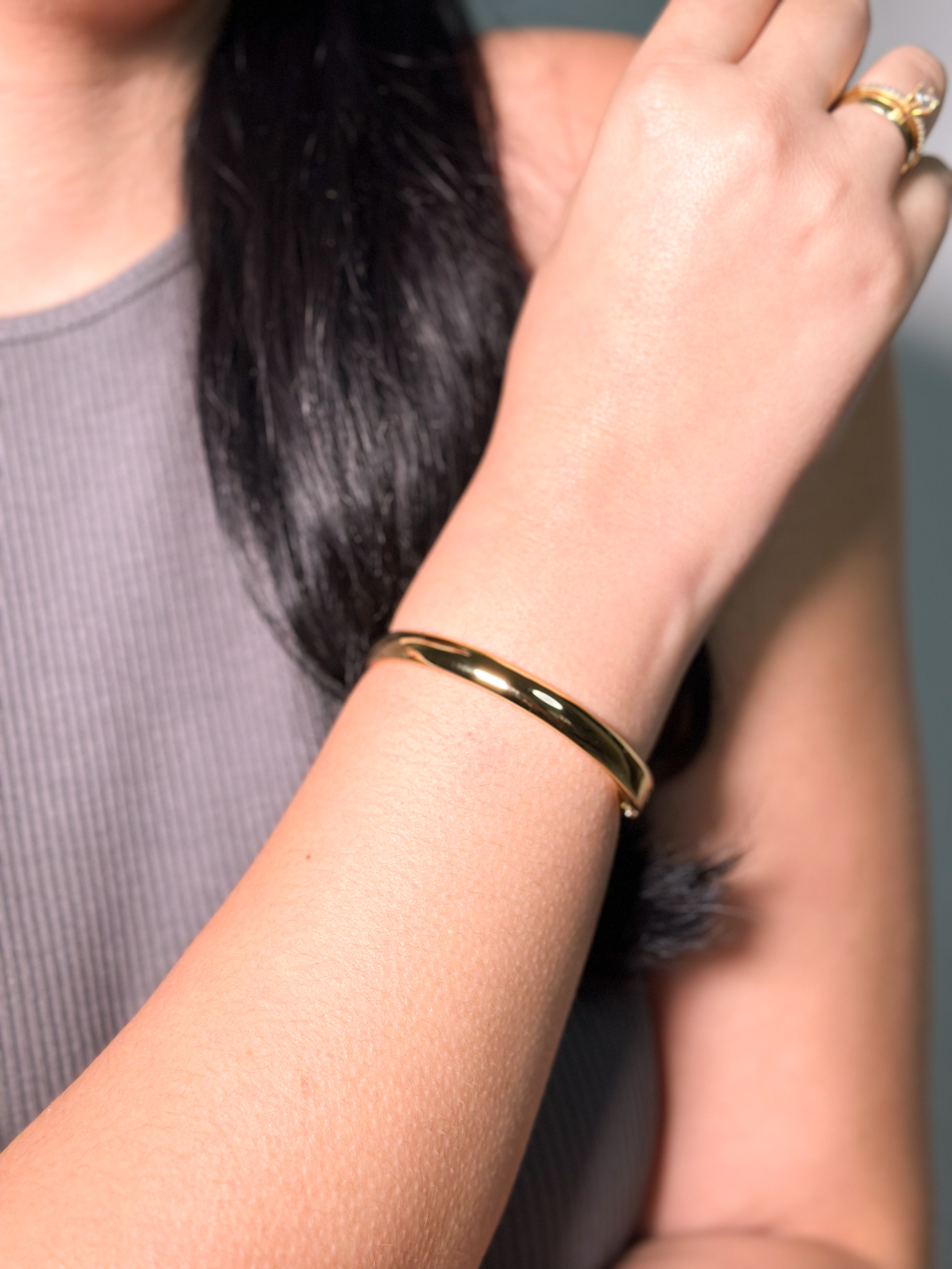 Bracelete Liso Dourado