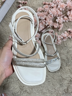 FLATFORM LUIZA com STRASS - Amanda Shoes