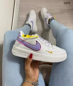 NIKE AIR FORCE PREMIUM BRANCO & LILAS