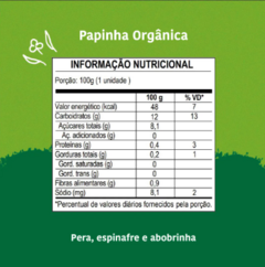 Papinha Orgânica Pera Espinafre e Abobrinha, 100g - comprar online