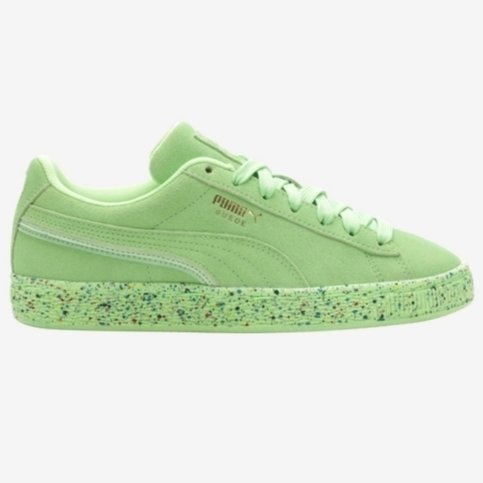 Puma Suede Triplex Mono Neon Low Fizzy Lime Green Neon Volt