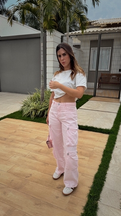 Calça cargo Rose na internet