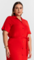 VESTIDO CHEMISE MIDI PLUS SIZE - S01627 - loja online