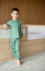 Pijama Infantil Manga Longa – Verde Folha