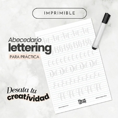 Lettering - Hoja de práctica abecedario