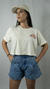 T shirt Cropped Happy Sun Off-white