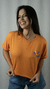 T shirt Cropped Happy Sun Orange