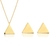 CONJUNTO TRIANGULO HANNA EM BANHO DE OURO 18K