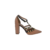 SCARPIN SALTO BLOCO C/ SPIKES NUDE