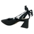 Scarpin Slingback Com Salto Geométrico Preto - Kali Shoes