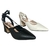 Scarpin Slingback Com Salto Geométrico Preto - loja online