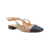 SCARPIN SLINGBACK COURO AZUL-MARINHO E NUDE - comprar online